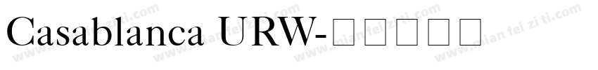 Casablanca URW字体转换